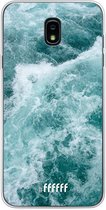 Samsung Galaxy J7 (2018) Hoesje Transparant TPU Case - Whitecap Waves #ffffff
