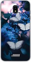 Samsung Galaxy J7 (2018) Hoesje Transparant TPU Case - Blooming Butterflies #ffffff