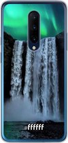 OnePlus 7 Pro Hoesje Transparant TPU Case - Waterfall Polar Lights #ffffff