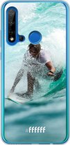 Huawei P20 Lite (2019) Hoesje Transparant TPU Case - Boy Surfing #ffffff