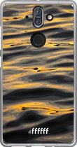 Nokia 8 Sirocco Hoesje Transparant TPU Case - Water Waves #ffffff