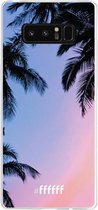 Samsung Galaxy Note 8 Hoesje Transparant TPU Case - Sunset Palms #ffffff