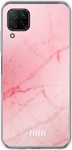 Huawei P40 Lite Hoesje Transparant TPU Case - Coral Marble #ffffff