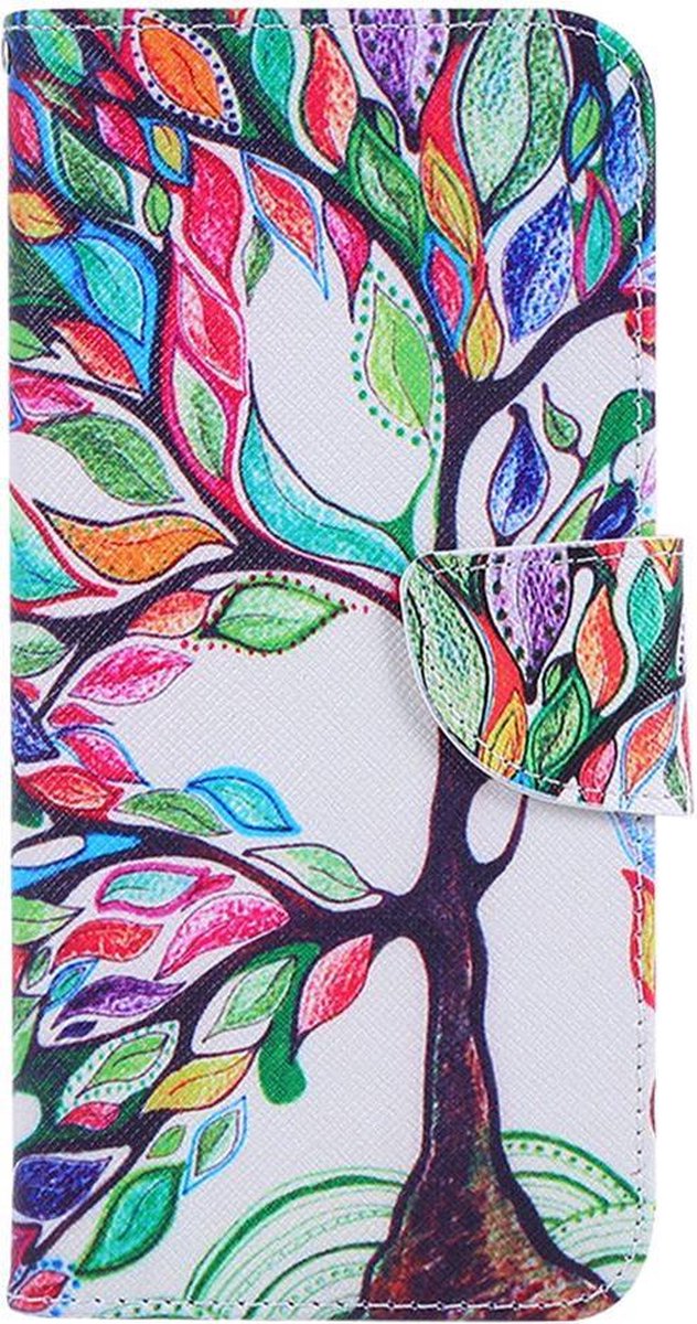 Shop4 - Samsung Galaxy A11 Hoesje - Wallet Case Gekleurde Boom