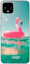 Google Pixel 4 Hoesje Transparant TPU Case - Flamingo Floaty #ffffff