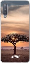 Samsung Galaxy A7 (2018) Hoesje Transparant TPU Case - Tanzania #ffffff