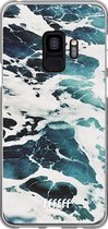 Samsung Galaxy S9 Hoesje Transparant TPU Case - Waves #ffffff