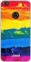 Huawei P8 Lite (2017) Hoesje Transparant TPU Case - Rainbow Canvas #ffffff