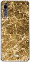 Huawei P20 Pro Hoesje Transparant TPU Case - Gold Marble #ffffff