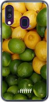 Samsung Galaxy A40 Hoesje Transparant TPU Case - Lemon & Lime #ffffff