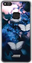 Huawei P10 Lite Hoesje Transparant TPU Case - Blooming Butterflies #ffffff