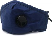8x Navy blauwe herbruikbare mondkapjes met filter voor volwassenen - Wasbare mondmaskers