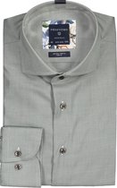 Profuomo   Overhemd Groen Aansluitend - Maat UK16.5-EU42 - Heren - Herfst/Winter Collectie - Katoen