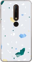Nokia X6 (2018) Hoesje Transparant TPU Case - Terrazzo N°2 #ffffff