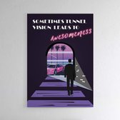 Walljar - Awesomeness - Muurdecoratie - Poster met lijst