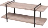 Industrieel tv-meubel Jonas – Twee planken - 120x40x55cm
