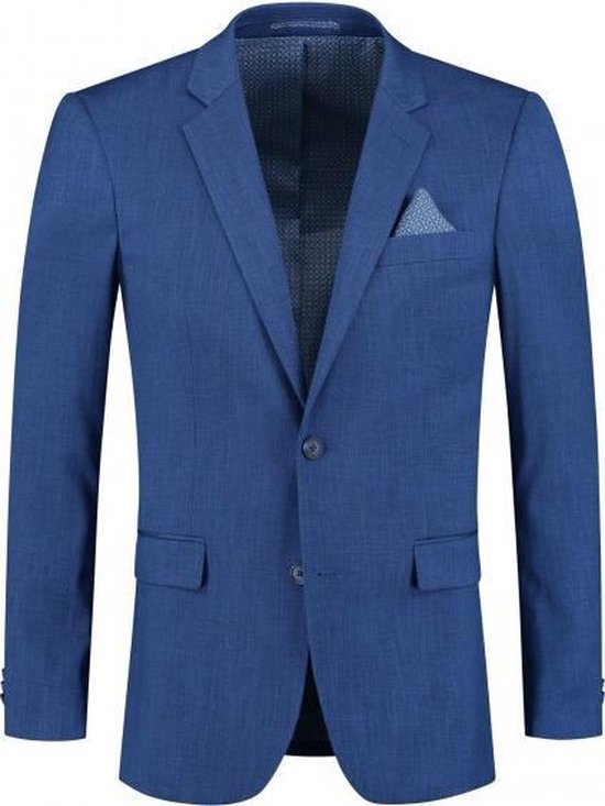Messieurs | Veste Homme aspect lin bleu 0020 Taille 46 | bol.com