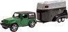 Afbeelding van het spelletje City Die-Cast Jeep met Paardentrailer Groen/Zwart