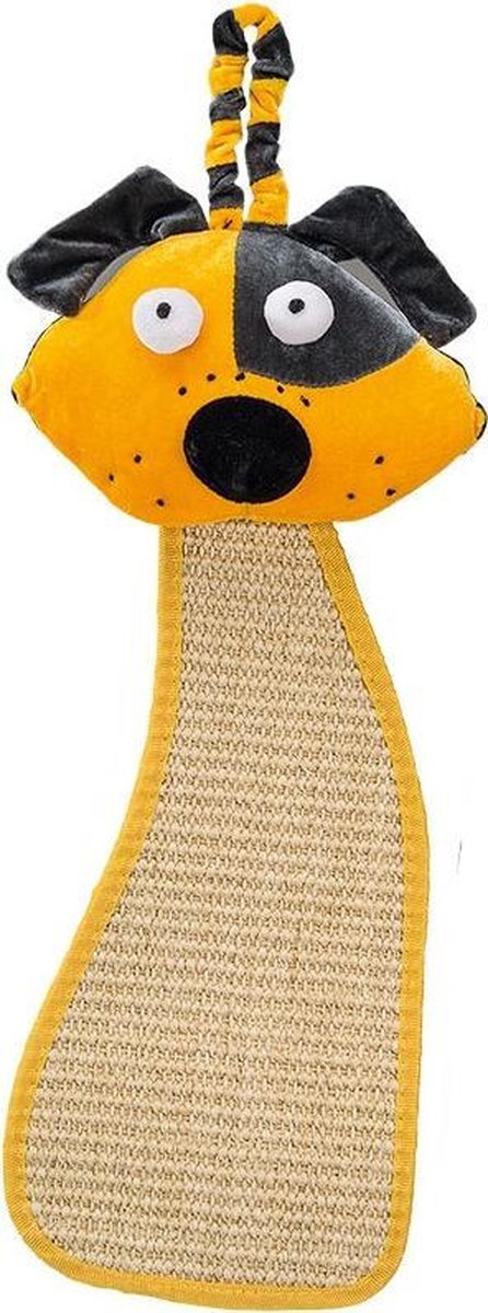 Ferplast Krabpaal Met Hondenhoofd 56 X 20 Cm Sisal Geel