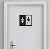 Toilet sticker Man/Vrouw 13 | Toilet sticker | WC Sticker | Deursticker toilet | WC deur sticker | Deur decoratie sticker