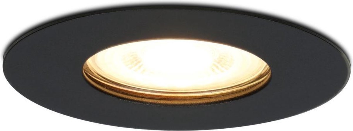 HOFTRONIC™ LED inbouwspot - Zwart - Rond - IP65 - GU10 - Dimbaar - Spot Bari - 5 Watt 2700K Warm Wit