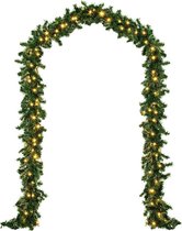 Casaria Kerstguirlande - 5m 100 LED´s-Dennennaalden Groen – Warm wit