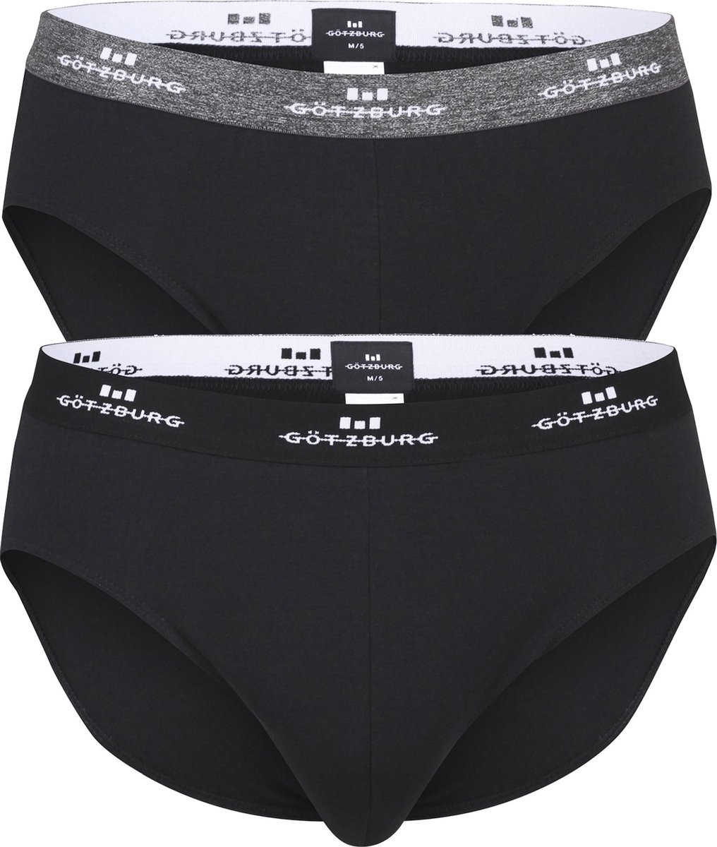 Gotzburg heren boxers (2-pack) - normale lengte - zwart - Maat: M