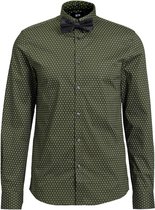 WE Fashion Heren slim fit overhemd met dessin -Maat XL