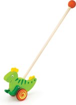 Houten duwstok dinosaurus loopstok 60 cm