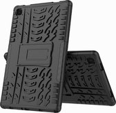 Cazy Samsung Tab A7 hoes - 2020 - Rugged Heavy Backcover Hoes met standaard – Zwart