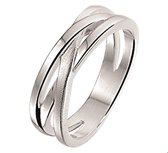 The Jewelry Collection Ring Poli/mat - Zilver