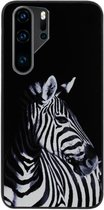 ADEL Siliconen Back Cover Softcase Hoesje Geschikt voor Huawei P30 Pro - Zebra