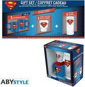 DC COMICS - Pck Glass 29cl + Shot Glass + Mini Mug Superman