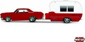 Maisto Pontiac GTO 1965 + CLASSIC CRAFT rood/wit schaalmodel 1:64