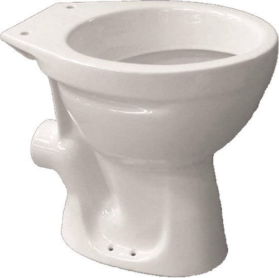 Nemo Go vrijstaande wc pot 47,6x35,7x39,1cm porselein wit muuraansluiting  zonder zitting | bol.com