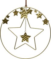 Decoris Kerstdecoratie cirkle met steren dia25cm