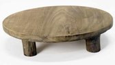 Plateau teak naturel D25H7 cm