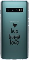 Design Backcover Samsung Galaxy S10 Plus hoesje - Live Laugh Love