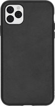 Apple iPhone 11 Pro Max Hoesje - Rhinoshield - SolidSuit Serie - Hard Kunststof Backcover - Leather Black - Hoesje Geschikt Voor Apple iPhone 11 Pro Max