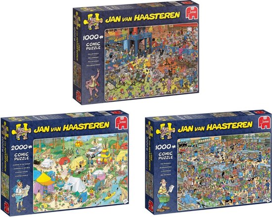 Jan van Haasteren - Kamperen 2000 stukjes & Rollerdisco 1000 stukjes