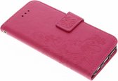 Klavertje Bloemen Booktype iPhone 6 / 6s hoesje - Roze