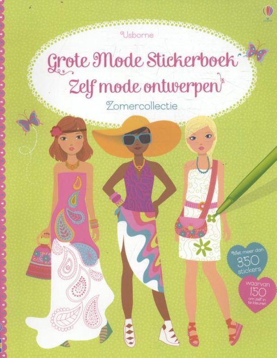 Grote mode stickerboek -zelf mode ontwerpen - Zomercollectie - cover