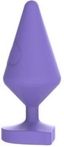 Large Luv Heart Plug Purple Silicone