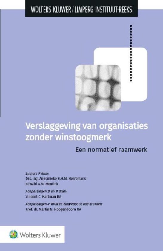 9789013131642 - Verslaggeving van organisaties zonder winstoogmerk