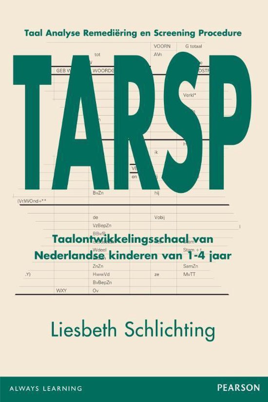 Cover van het boek 'TARSP / druk 7' van Liesbeth Schlichting