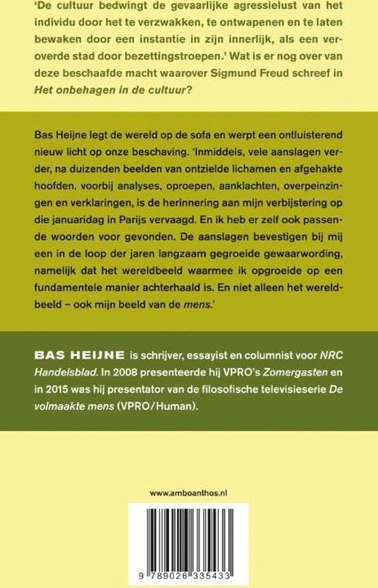 Onbehagen - back cover