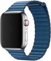 Geschikt voor Apple Watch 38/40MM Bandje Blauw - Kunstleder Loop