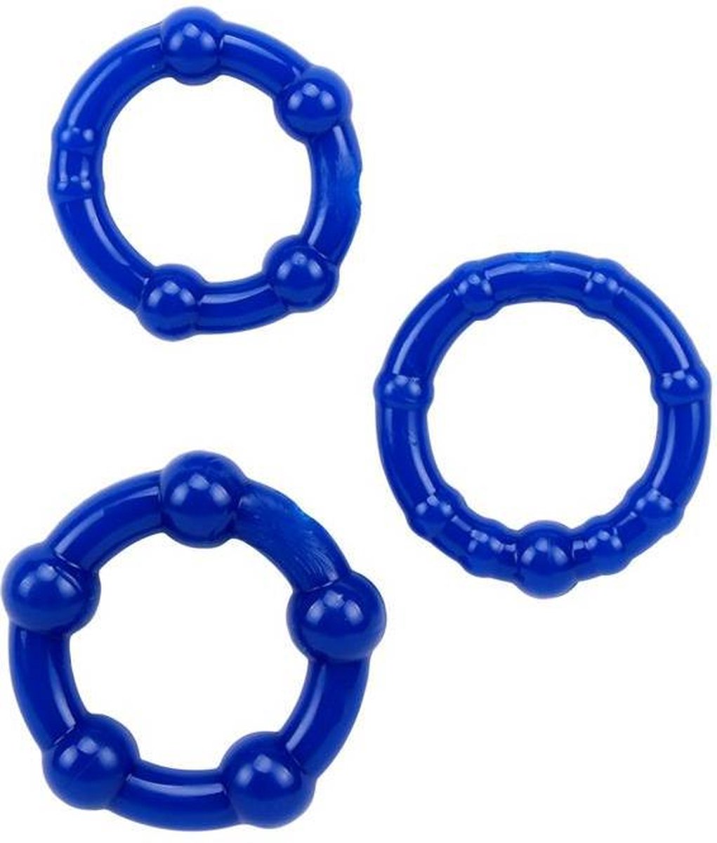 GK Power - Beaded Cockringen Set - 3 stuks - Blauw