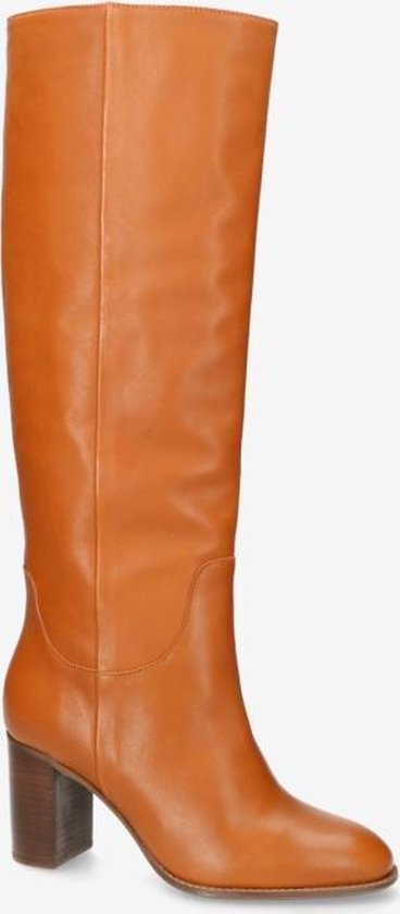 Sissy-Boy - Cognac hoge leren laarzen met hak - 38 | bol.com