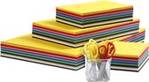 Gekleurd karton en kinderscharen, A3,A4,A5,A6, 180 gr, diverse kleuren, 1 set | Knutselpapier | Knutselkarton
